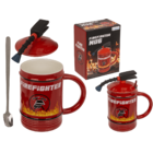 Becher, Fire Fighter, mit Deckel und Löffel,