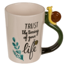 Becher, Schnecke -Trust the timing of your life,