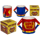 Becher, Super Mom, aus Steingut,