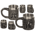 Beer mug, Knight, with stainless steel insert,