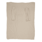 Beige comfort blanket with sleeves & pockets,