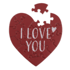 Biglietto regalo a forma di cuore, puzzle