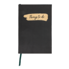 Black colored note book, Things to Do,