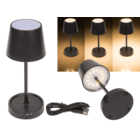 Black colored table lamp with LED,