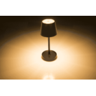 Black colored table lamp with LED,