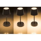 Black colored table lamp with LED,