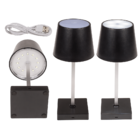 Black colored table lamp with LED,