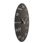 Black glass-Wall Clock, Mathematic,