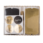 Black/gold colored advent calender,