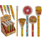 Bleistift mit Radiergummi, Fast Food,