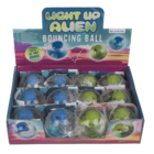 Blinkender Springball, Alien, 6,5 cm,