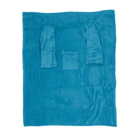 Blue comfort blanket with sleeves & pockets,