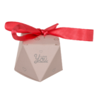 Boîte cadeau avec ruban cadeau, env. 6 x 8,5 cm,