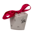 Boîte cadeau avec ruban cadeau, env. 6 x 8,5 cm,