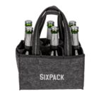 Bolso gris para 6 botellas, Sixpack,