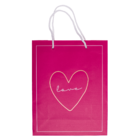 Borsa da regalo bianca/pink, Love,