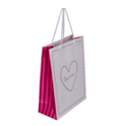 Borsa da regalo bianca/pink, Love,