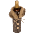 Bottle coat, fur collar,