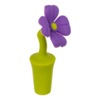 Bottle Stopper, Flower, ca. 12 x 5 cm,