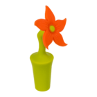 Bottle Stopper, Flower, ca. 12 x 5 cm,