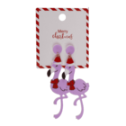 Boucles d'oreilles, Funny X-Mas, en acrylique,