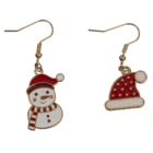 Boucles d'oreilles, X-Mas, en alliage de zinc,