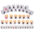 Bougies carrées avec écriture, Happy Birthday,