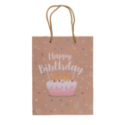 Brown coloured Paper bag, Happy Birthday,