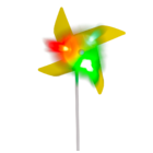 Bunte Windmühle mit 3 LED, farbwechselnd, H: 28 cm