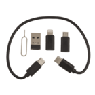 Cable travel set, adapter: USB C to USB, Lightning