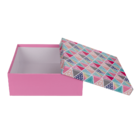 Cajita de regalo rosado, triangulos,