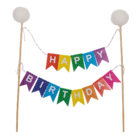 Cake Topper, Happy Birthday, 2-fach sortiert,