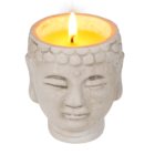 Candela Citronella in vasetto di cemento Buddha