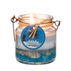 Candle in glass with metal handle, Maritime,