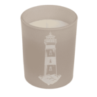 Candle in glass with wooden lid, Sea,