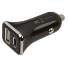 Car charger USB C + USB A, 2 colours ass.,