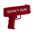 Cash gun, with € toy money,
