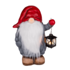 Ceramic christmas gnome with lantern,