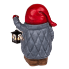 Ceramic christmas gnome with lantern,