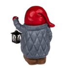 Ceramic christmas gnome with lantern,