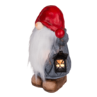 Ceramic christmas gnome with lantern,