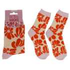 Chaussettes, fleurs rétro