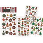 Christmas soft sticker set, sheet size 14 x 25 cm,