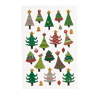 Christmas soft sticker set, sheet size 14 x 25 cm,