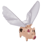 Cochon volant, 28,5 x 7 x 20 cm,