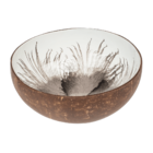 Coconut bowl, painted, 3 assorted,