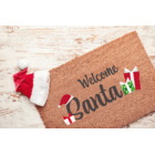 Coconut Doormat, Welcome Santa,