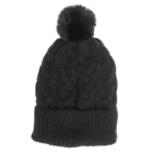 Comfort cap with artificial fur, Cable Stitch,