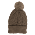 Comfort cap with artificial fur, Cable Stitch,