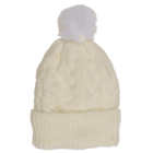 Comfort cap with artificial fur, Cable Stitch,